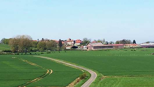 Une vue générale de la commune de Lemoncourt en Moselle