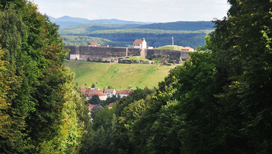 Vue sur la citadelle de Bitche en Moselle