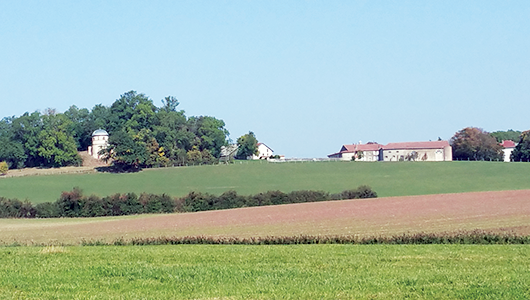 Une vue sur l'emplacement de l'ancien château de Marimont à Bourdonnay en Moselle