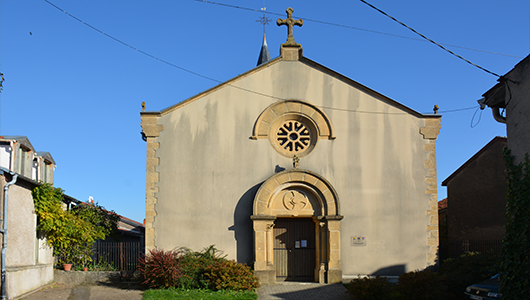 L'église Saint-Auteur à Rezonville dans la commune de Rezonville-Vionville en Moselle