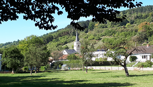 Une vue générale de la commune de Bettendorf au Luxembourg