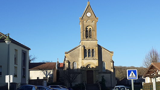 L'église Saint-Christophe de Bazoncourt en Moselle