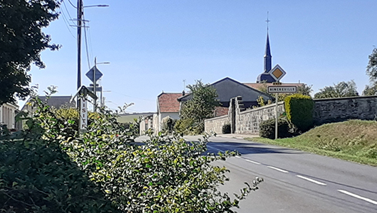 Une vue générale de la commune d'Aincreville en Meuse