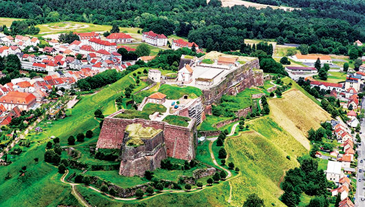 Vue sur la citadelle de Bitche en Moselle