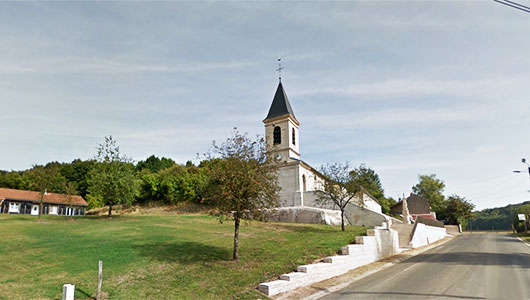 L'église Saint-Gérard à Marbotte dans la commune d'Apremont-la-Forêt en Meuse