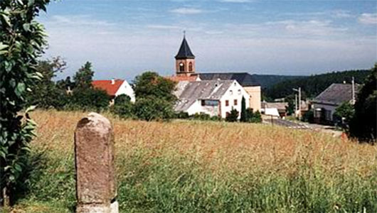 Vue sur Hellert dans la commune de Dabo en Moselle
