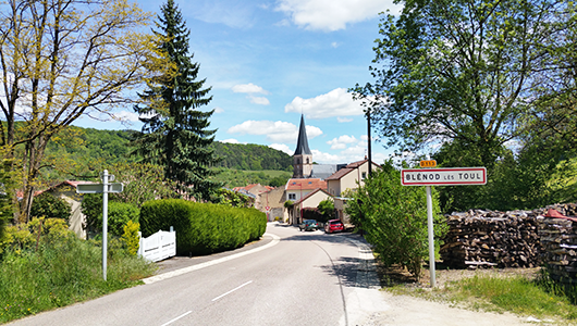 Une vue de l'entrée de la commune de de Blénod-lès-Toul en Meurthe et Moselle