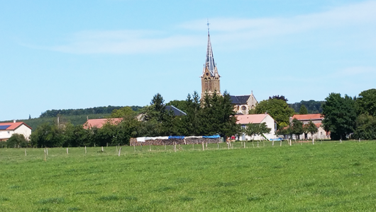 Une vue générale de la commune de Saint-Médard en Moselle