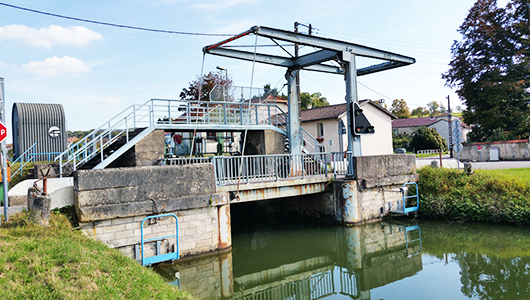 Le pont à bascule à Mussey en Meuse