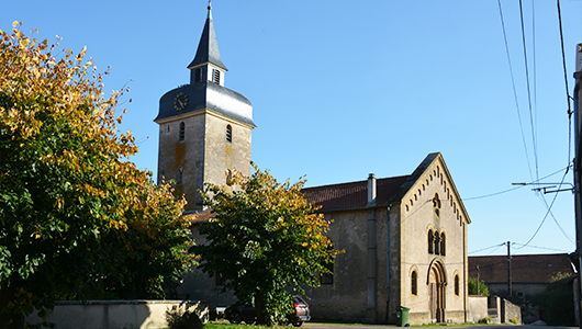 L'église Saint-Clément de Vionville dans la commune de Rezonville-Vionville en Moselle