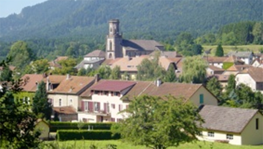 Une vue générale de la commune de Moussey dans les Vosges