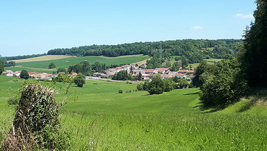 Une vue générale de la commune d'Iré-le-Sec en Meuse