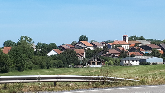 Une vue générale de la commune de Saint-Georges en Moselle
