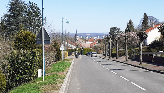 Une vue générale de la commune de Lorry-lès-Metz en Moselle
